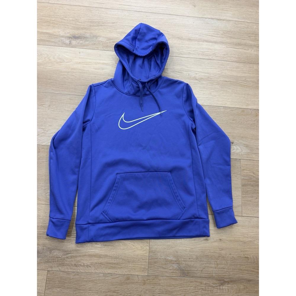 Nike Dri-FIT Hoodie Mens M Blue Just Do It Swoosh Pullover 868758-510